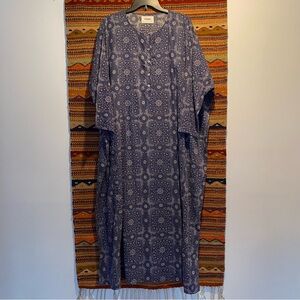 Pietsie Tunis Linen Caftan - Blue Bandana